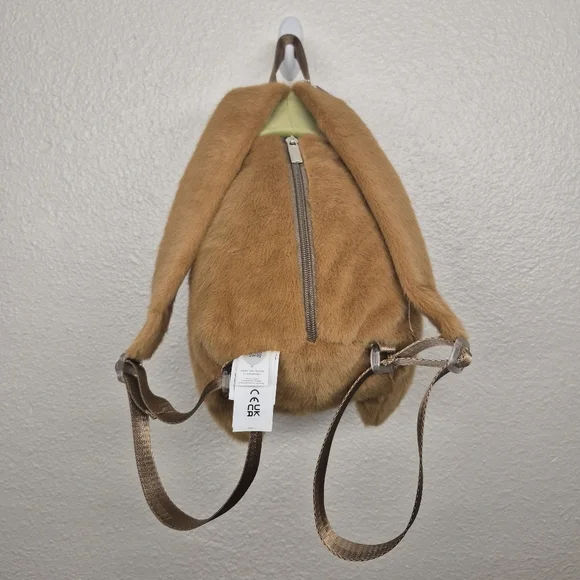 Cute Fun Capybara Dinosaur Brown Plush Backpack Gift NWT - Picture 5 of 11